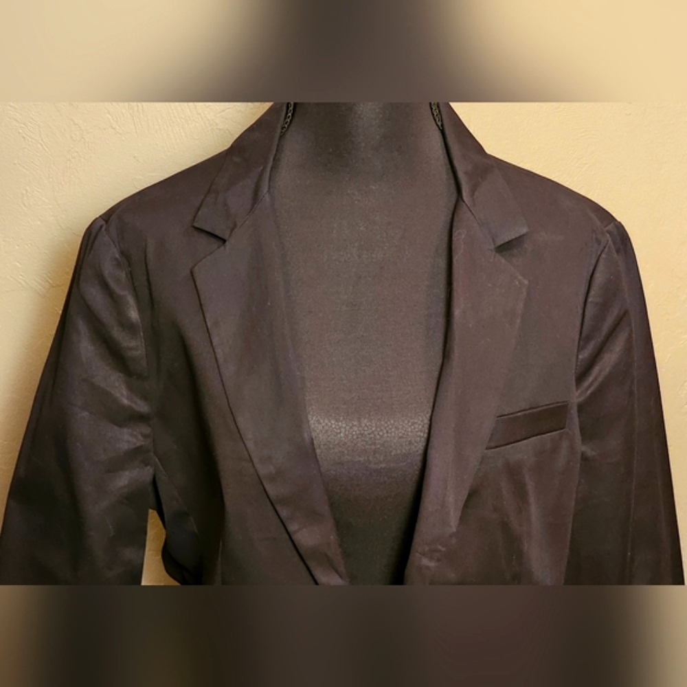 [EXPRESS] NWOT ☆ Vintage Cropped Black Blazer☆《12》Clasp Closure - Picture 4 of 16